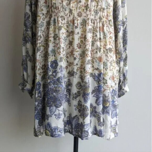 Free People Lucky Loosey Floral Peasant Boho Cottagecore Babydoll Dress - Picture 5 of 10